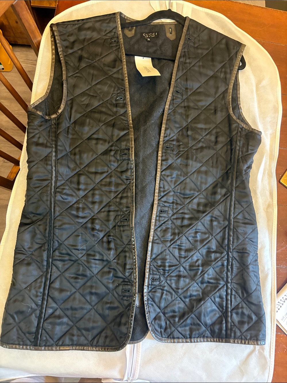 Gucci Black Quilted Sleeveless Vest